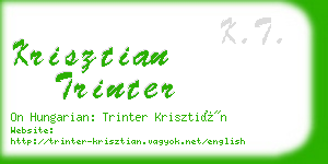 krisztian trinter business card